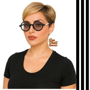 Malibu Retro Round Sunglasses Black Frame Light Grey Tinted Lenses Unisex